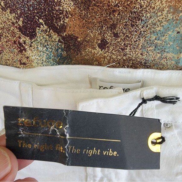 Women's Size 4 Refuge Short Shorts Stretch Denim Mid Rise Opticwhite NEW - Picture 7 of 11